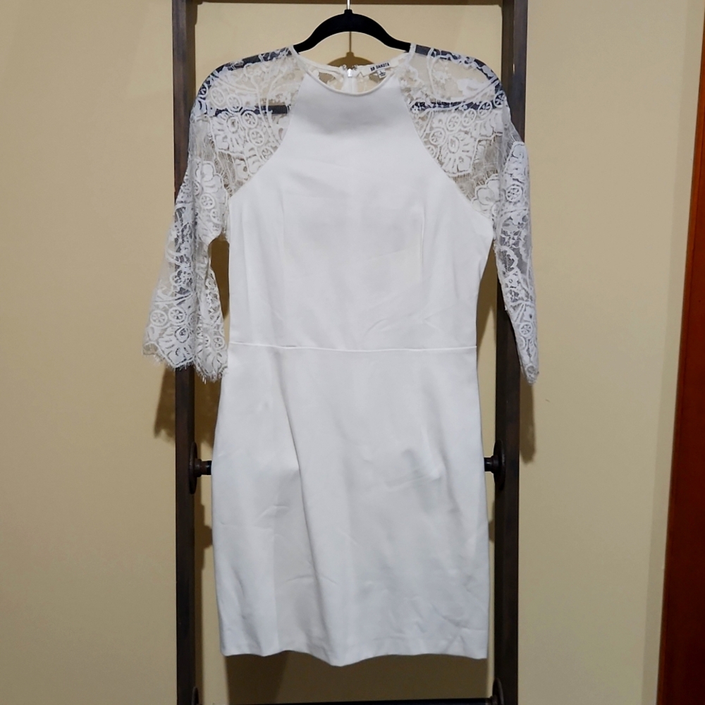 Sheer Back Lace Dress